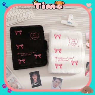 Album Ảnh A5 Binder Lông Nam Châm Hoạ Tiết Nơ Tiểu Thư Sổ Đựng Card Cute Timo VPBL40