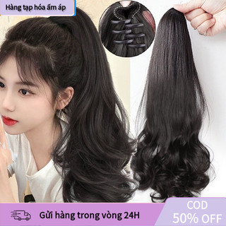 [COD] Tóc Giả Đuôi Ngựa Ngoặm Dài Xoăn – Dễ Dùng, Giữ Form Lâu, Mềm Mịn Như Tóc Thật
