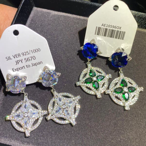 Hàn Quốc Hoa Dài Zircon Thời Trang Bông Tai Tinh Tế Bán Buôn