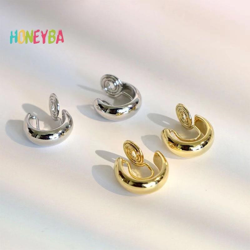 < Honeyba > 1 Cặp Kẹp Tai Tính Khí Đơn Giản Vintage Sụn Dễ Thương Xuyên Kẹp Bông Tai Dành Cho Nữ Bé Gái Phụ Kiện Trang Sức Quà Tặng