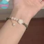 Vòng tay phong cách Trung Hoa màu xanh tre, thiết kế retro sang trọng đính hạt - Thời trang và làm quà tặng