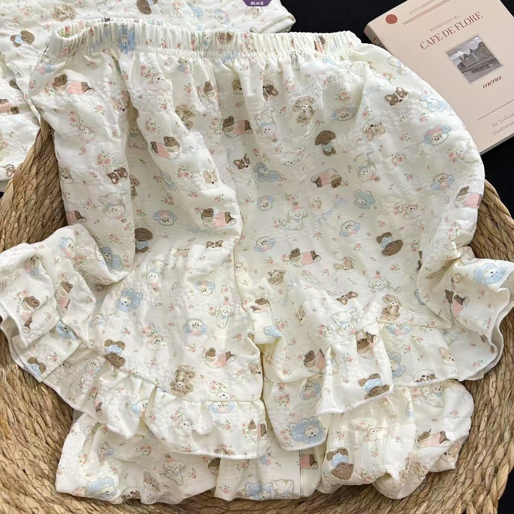 Bộ Đồ Ngủ Nữ Phù Hợp Mùa Hè, Có Miếng Lót Áo Ngực Và Suspender Quần Short