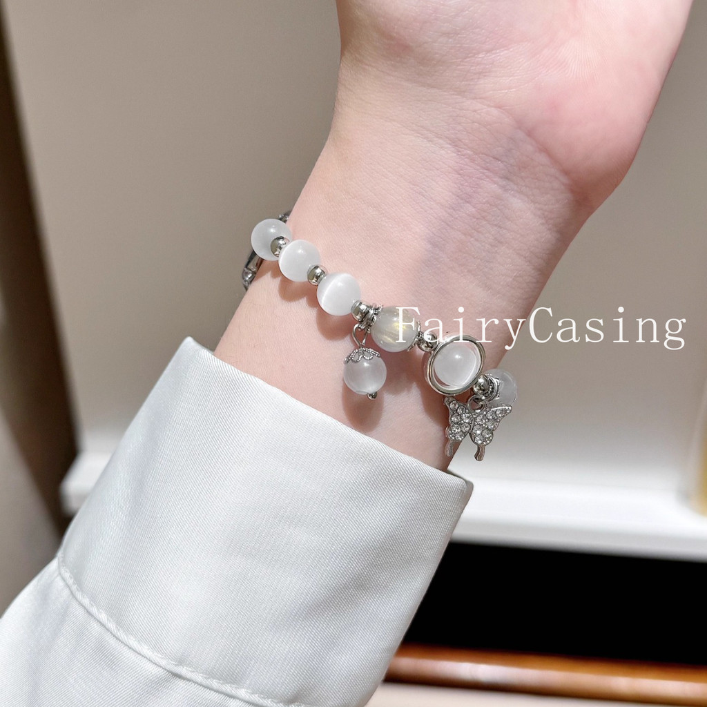 Vỏ Claer + Dây đeo hạt Thích hợp cho Xiaomi Band 10 9 8 Nfc 8Pro 9Pro Đàn hồi cho Mi Band 3 4 5 6 7 8 9 Dây đeo cổ tay hoạt động