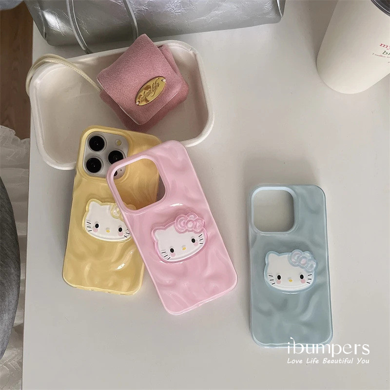 ibumpers Ốp Lưng iPhone Dễ Thương 3D Nơ Tươi Ngọt Ngào Xếp Ly Kết Cấu Mềm Ốp Lưng Điện Thoại iPhone 16 15 14 13 11 12 Pro Max 14 15 Plus