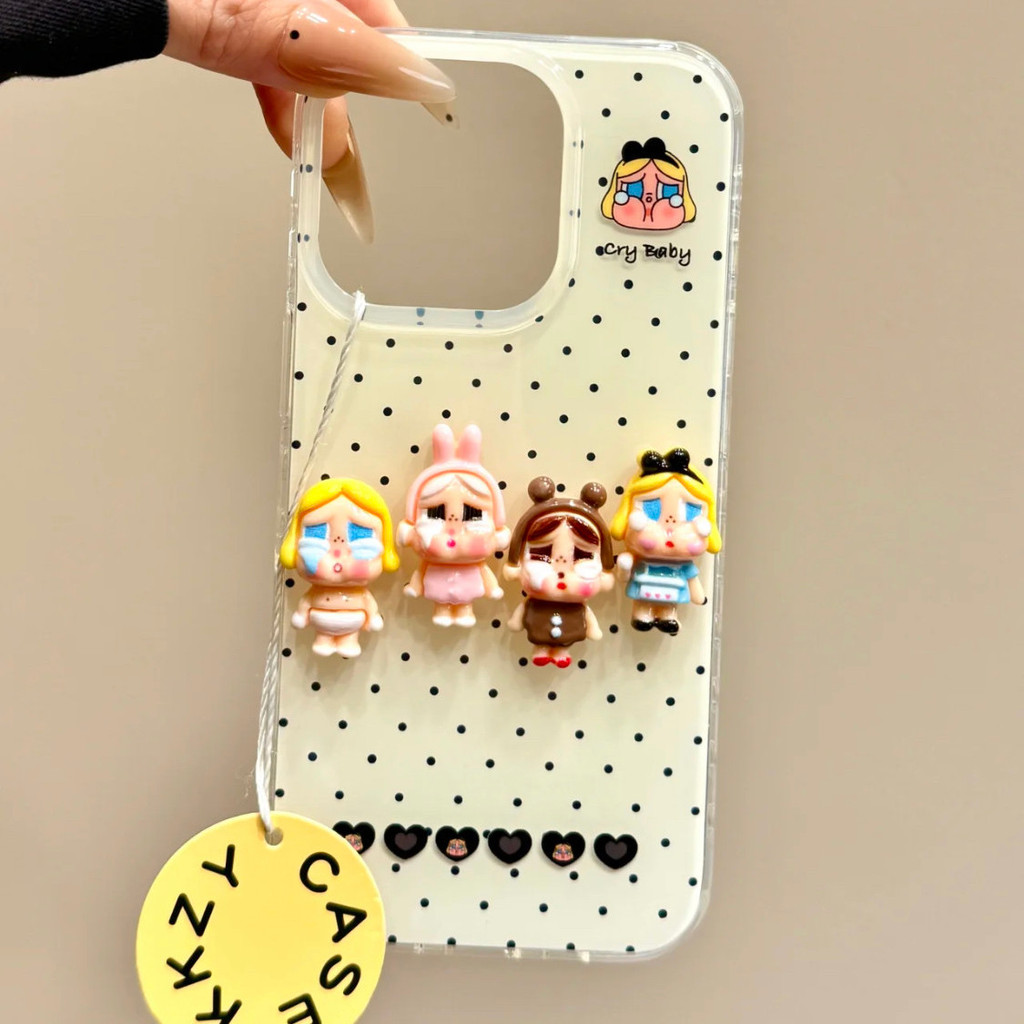 【✨Spot】[Ốp điện thoại trẻ em khóc chấm bi dễ thương] Apple16promax / iphone 15pro /14puls, chống sốc