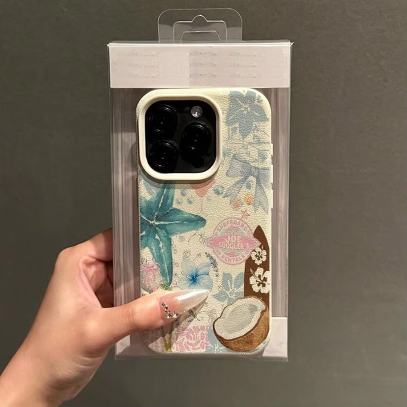 Dành Cho Samsung S23 FE S24 S25 Ultra S23 S22 S21 Plus A55 A34 A35 A52 A15 A54 A16 Fresh Starfish Coconut Lichee Pattern Vỏ Mềm Silicon Chống Sốc