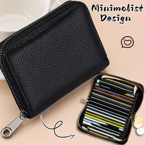 Thiết kế 2025 mới | Hộp đựng thẻ chống nước bằng da PU, Ví Unisex nhẹ dành cho doanh nghiệp / du lịch / ý tưởng quà tặng màu đen