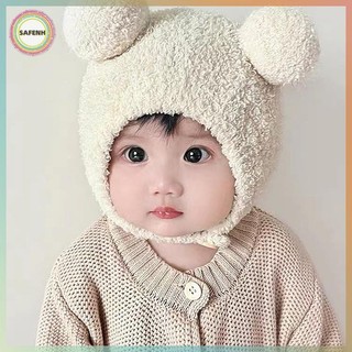 Mũ len lông cừu trẻ em SAFENH có bảo vệ tai VN