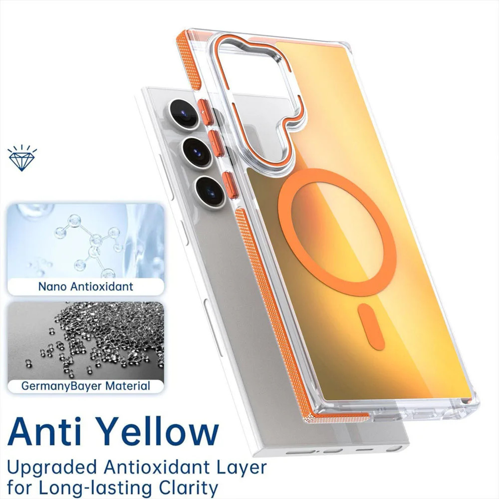 Ốp Điện Thoại Từ Tính Nhiều Màu Sắc Gradient Cho Samsung Galaxy Z Fold 7 6 S26 S25 Ultra S22 S24 Plus S23 Vỏ Chống Sốc Có Chân Đế Máy Ảnh