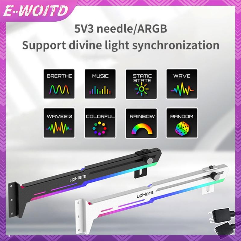 E-woitd VGA Card Đồ Họa Hỗ Trợ Khung GPU RGB Dạ Quang Ô Nhiễm Đèn Trang Trí Đồng Hành 5V ARGB AURA SYNC HNVN