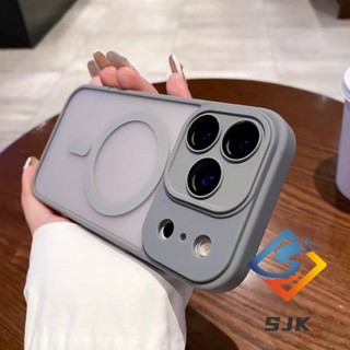 Ốp điện thoại từ tính Matt Acrylic Skin Feel có bảo vệ ống kính máy ảnh cho iPhone 17 Pro Max 11 12 13 14 15 16 Pro Max 17Air 16 / 15 / 14 Plus Bảo vệ thời trang