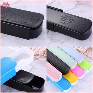 N & X Dao Kéo Ống Hút Nhựa Hộp Bảo Quản Đũa Nĩa Thìa Kéo Hộp Du Lịch Ngoài Trời Bộ Đồ Ăn Di Động Hộp Trống.