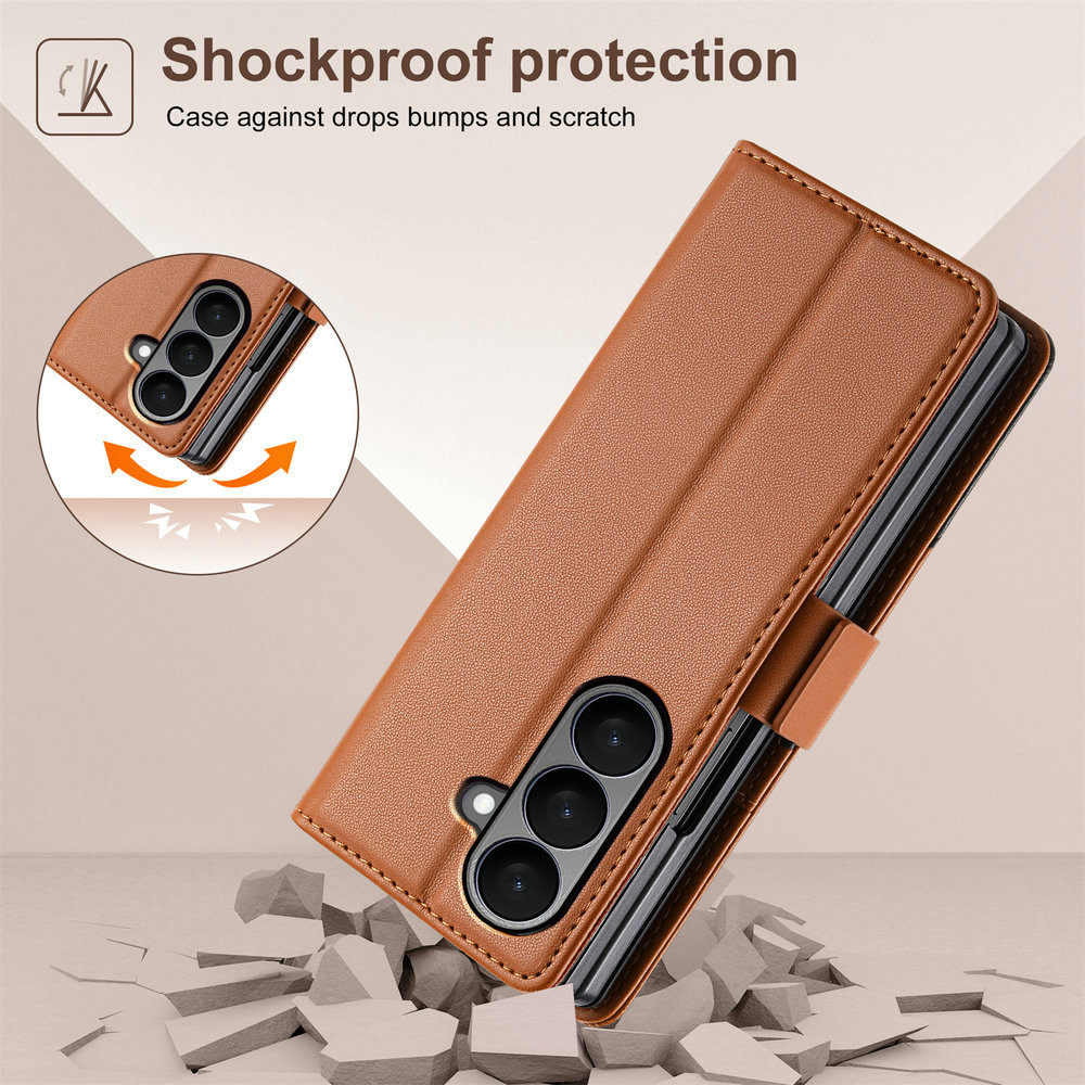 Ví Da Sang Trọng Coque Cho Samsung Galaxy Z Fold 7 5G 2025 Flip Case Từ Sách Armor Samsung Z Fold 3 4 5 6 Fold7 Cover