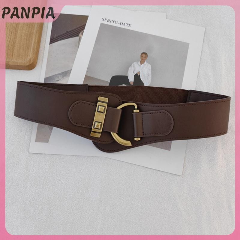 PNPIA- Da Có Thể Tháo Rời Thắt Lưng Thời Trang Pin Khóa Rộng Thắt Lưng Vintage Áo Khoác Đầm Dây Dành Cho Nữ