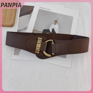 PNPIA- Da Có Thể Tháo Rời Thắt Lưng Thời Trang Pin Khóa Rộng Thắt Lưng Vintage Áo Khoác Đầm Dây Dành Cho Nữ