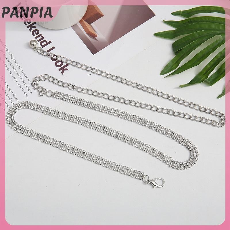 PANPIA-Thời Trang Dây Thắt Lưng Kim Cương Giả Dành Cho Nữ Bé Gái Hợp Thời Trang Trang Trang Trí Dây Thắt Lưng Cao Cấp Cao Cấp Có Thể Điều Chỉnh Thắt Lưng