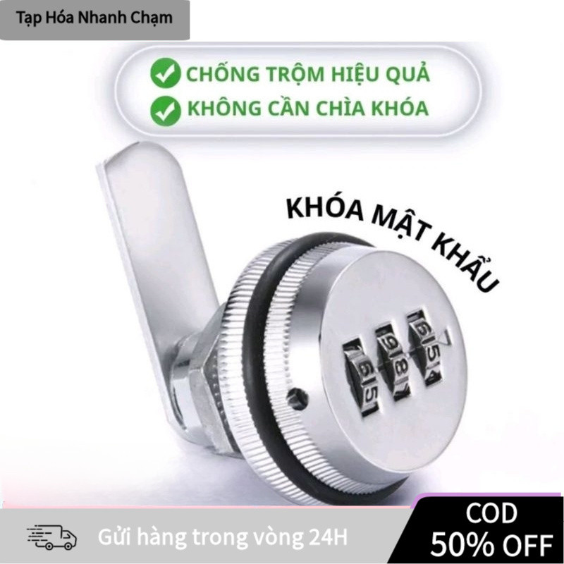 【COD】Khóa Chống Trộm Hợp Kim 3 Số, Dễ Dàng Cài Đặt Mật Khẩu, An Toàn Cho Tủ, Hộc Bàn, Cửa Tủ Đồ