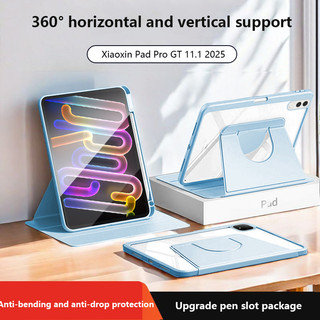 Ốp Chống Sốc Cho Lenovo Xiaoxin Pad Pro GT 11.1 inch 2025 TB710FU Idea Tab 11 TB336FU Pad 11 M11 B11 K11 Xiaoxin Pad 11 2024 Xoay Acrylic Có Khe Cắm Bút