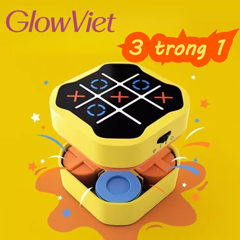 Đồ chơi điện tử Tic-Tac-Toe 3in1, 4 cấp độ khó, Rèn luyện tư duy logic cho bé