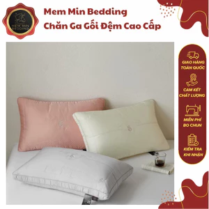 Ruột gối Kháng Khuẩn Cao Cấp Mềm Mại Thoáng Mát Vỏ Gối Lụa Sattin Sang Trọng - MemMinBedding Luxury