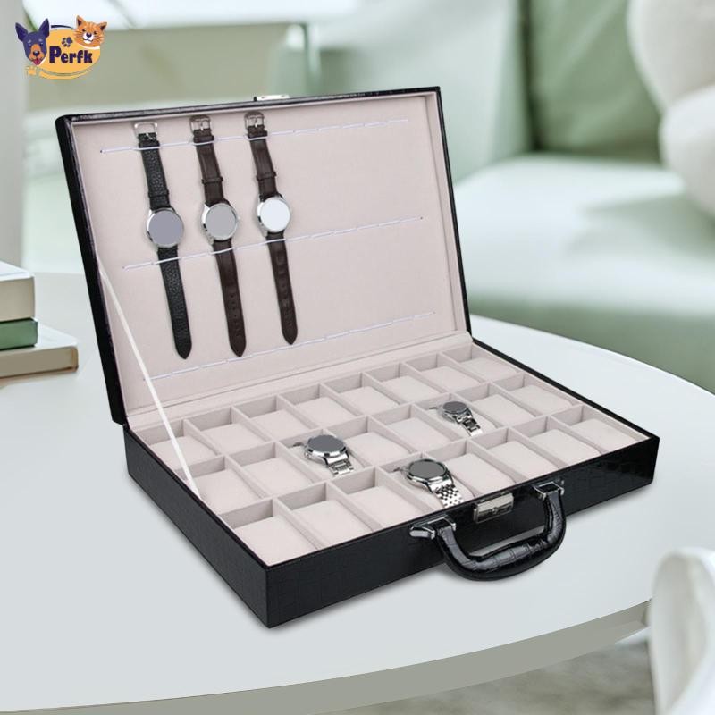 Hộp đựng đồng hồ đeo tay có đệm cho nam Bộ sắp xếp trang sức cho nhẫn và dây chuyền