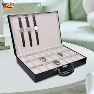 Hộp đựng đồng hồ đeo tay có đệm cho nam Bộ sắp xếp trang sức cho nhẫn và dây chuyền