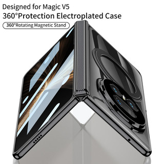 Giá đỡ Ting pha lê từ tính có thể xoay được Funda cho Honor Magic V5 Vỏ sạc không dây