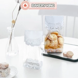 Set 50 Túi đựng bánh quy ,túi đựng snack bánh dứa, kích thước 8.5x23+6 - Bakery King