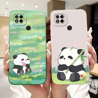 Ốp bảo vệ ống kính Xiaomi Redmi 9C NFC Redmi 9 (Ấn Độ) Redmi9C Vỏ điện thoại silicon mềm hoạt hình gấu trúc dễ thương