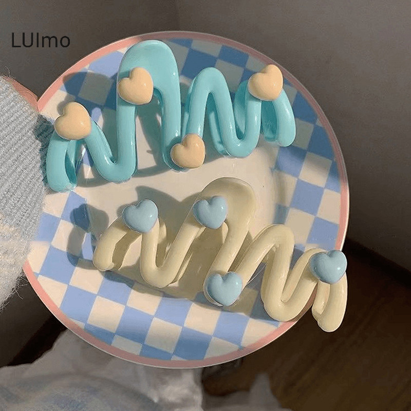 Luimo Sóng Nhiều Màu Sắc Vuốt Tóc Kẹp Tóc Nữ Bé Gái Thiết Kế Thời Trang Hàn Quốc Ngọt Ngào Đơn Giản Không Đều Kẹp Tóc Mũ SBS