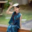 ✿ Trẻ em Trung Quốc Hanfu Trang phục truyền thống cho trẻ em Bộ quần ống rộng không tay in hoa cho bé gái