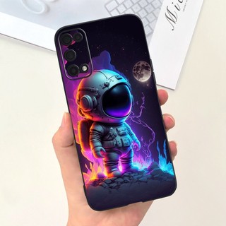 Dành Cho Realme 7 5G RMX2111 Mèo Dễ Thương Khủng Long Phi Hành Gia Phim Hoạt Hình Realme7 5G Màu Kẹo Silicon Mềm Vỏ Điện Thoại