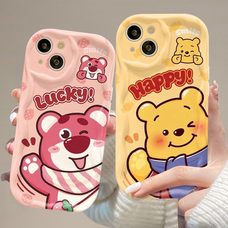 Ốp Điện Thoại Winnie the Pooh Cho Honor 90 Lite X9B X8B X7A X8A X7B X9 X9A X8 4G 5G Pura 70 Pro Ultra P60 ART P50 P40 P30 Pro Magic 6 5 4 Lite Vỏ Mềm Gấu Dâu Lotso