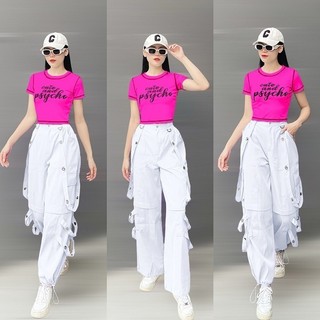 Quần thể thao kaki nữ túi hộp ống xuông mặc đi chơi dã ngoại , tập dân vũ , aerobic...(có  cả bộ )