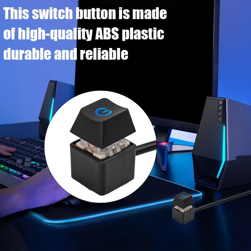 Công tắc nguồn PC được chiếu sáng LED - Cáp mở rộng 1,9m cho bo mạch chủ, Nút bật / tắt bên ngoài tiện lợi cho máy tính để bàn