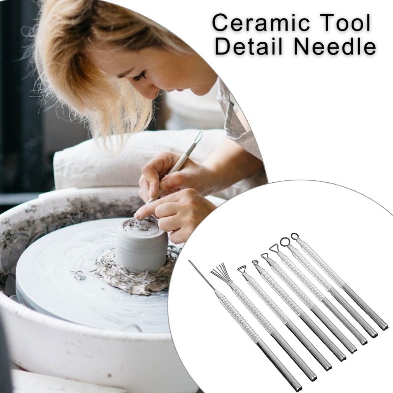 SA 8 Dụng cụ điêu khắc đất sét gốm: máy cắt dây, dao khoét, dụng cụ tạo mô hình