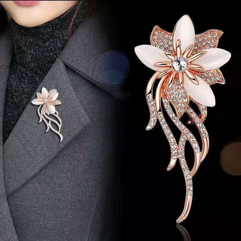 [Yunyuan] Trâm cài thời trang phong cách Hàn Quốc Khăn quàng cổ nữ Khóa chống lộ Khóa ghim hoa Phụ kiện trang sức