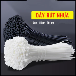 Gói 100 Dây Rút Nhựa - Dây Thít Nhựa Lạt Khóa Siêu Chắc Các Cỡ 10cm 15cm 20cm-GIOVA