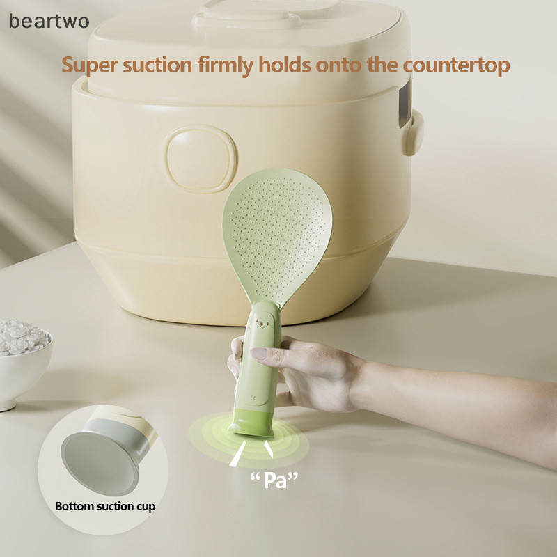 < Beartwo > 1 Cốc Hút Đứng Thìa Cơm Gấu Dễ Thương Thìa Chống Cơm Cho Nhà Bếp Sáng Tạo Không Gạo Hoạt Hình Thìa Cơm Đẹp