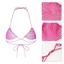 OXXGGKAO Sang Trọng Magenta Kim Cương Giả Đính Cổ Treo Camisole Với Full Kim Cương Giả Chi Tiết Dự Tiệc Lấp Lánh Cho L