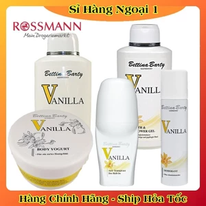 Bộ Sữa tắm, Lăn khử mùi, Dưỡng thể Vanilla Bettina Barty của Đức - Date mới nhất Đủ Bill