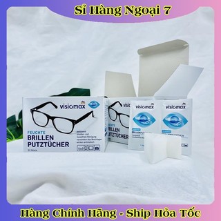 Giấy lau kính mắt Visiomax hộp 52 tờ chống mờ, bám hơi nước, làm sạch kính của Đức