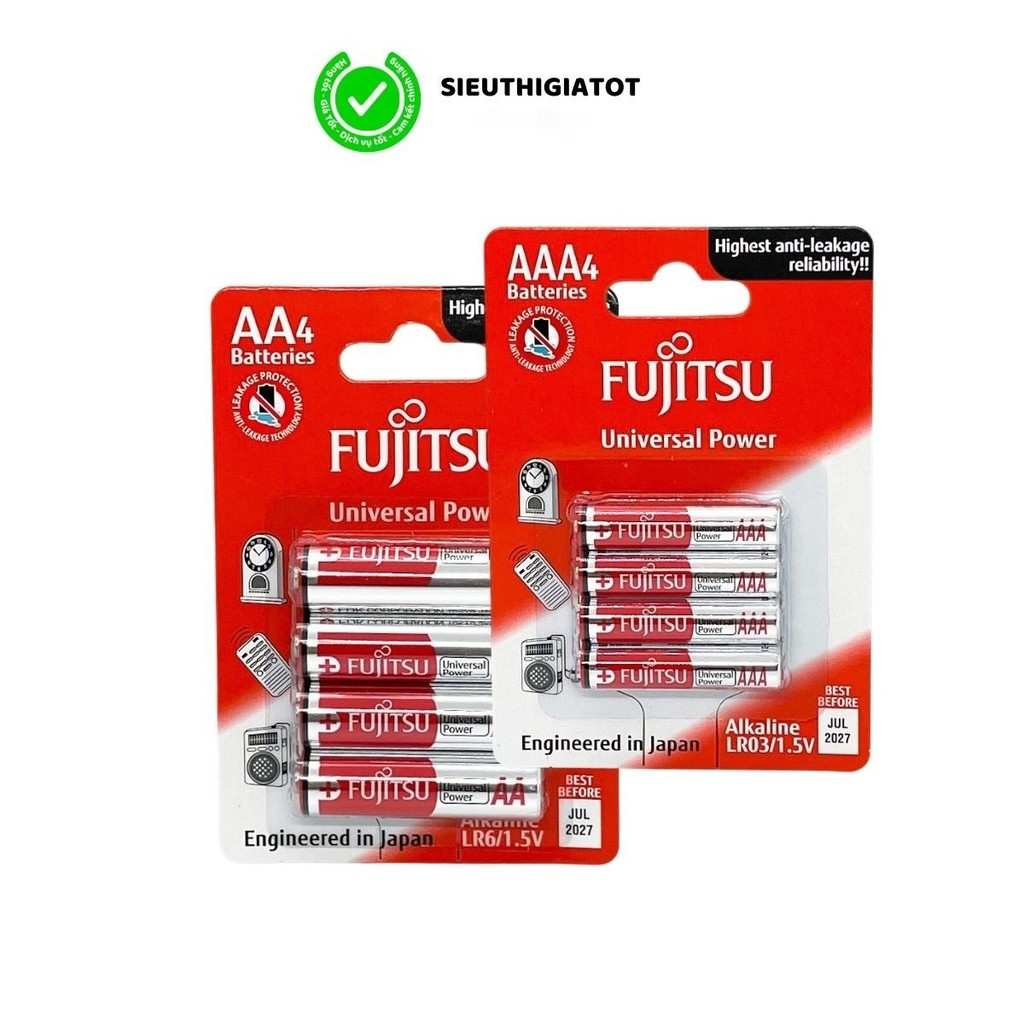Pin AA , Pin AAA FUJITSU Alkaline 1,5V Siêu Bền - Hàng chính hãng ...