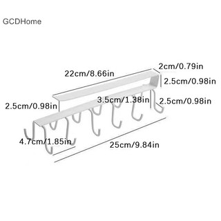 Gcdhome Đôi Hàng Không Đục Lỗ Móc Nhà Bếp Dưới Tủ Kệ Cốc Móc Treo Sắt Móc Treo Tủ Bếp Tổ Chức HOT