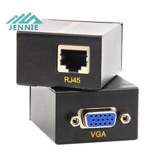 1 Cặp Mạng Tín Hiệu VGA 60m sang Bộ Thu Phát Ethernet Mở Rộng Lan ✨ [Jennie1.vn]
