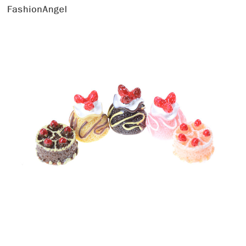 Fashionangel 5 Món Tráng Miệng 3D Nhựa Kem Bánh Thu Nhỏ Nhà Búp Bê Phụ Kiện TH