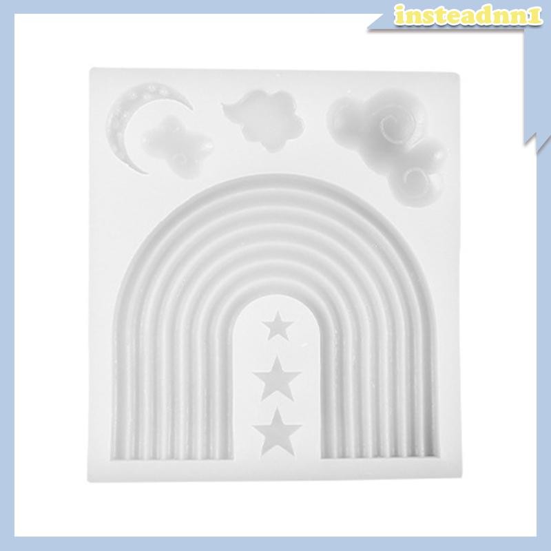 Inste Ngày Lễ Tình Nhân Cầu Vồng Khuôn Silicon Fondant Khuôn Socola DIY Đất Sét Nhựa Mô Hình Bánh Trang Trí Dụng Cụ Nướng Bánh Acces