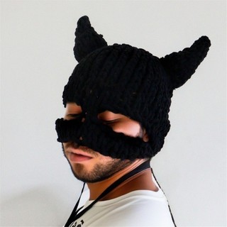 Capa Nửa Mặt Mũ Nam Nữ Halloween Mũ Dơi Mùa Đông Ấm Áp Chống Gió Trang Phục Mũ