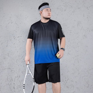 [Plus Size] 2 Bộ Thể Thao Nam Tennis Ice Silk Thoáng Khí Oversize Chạy Bộ Quần Short Tay Ngắn Top