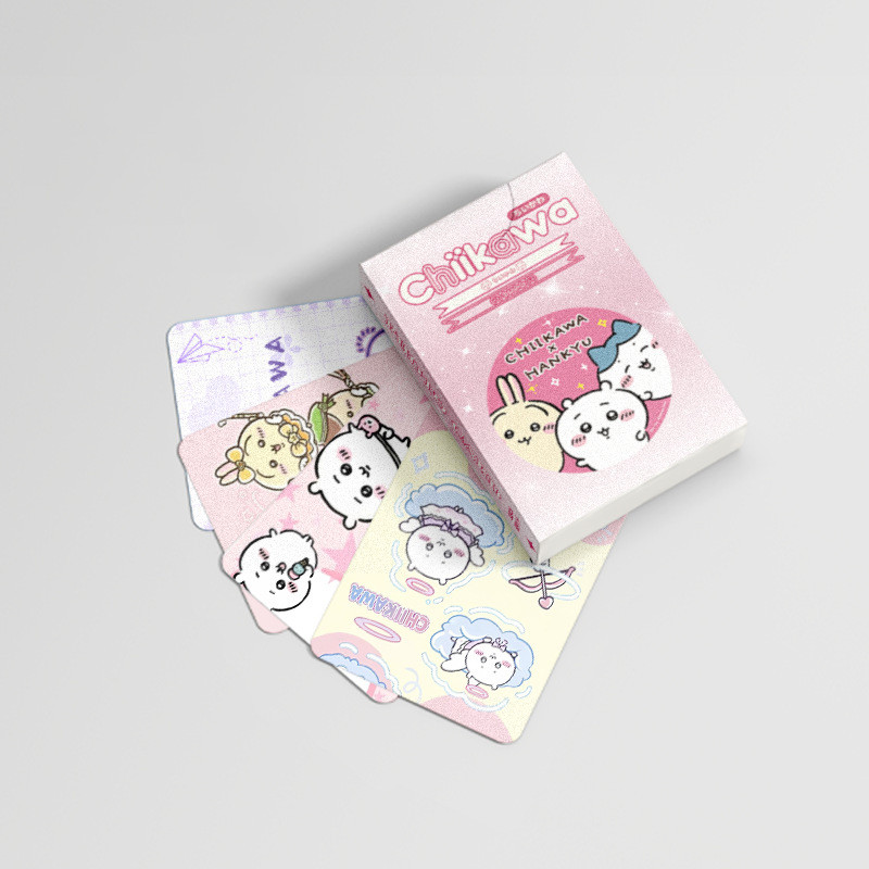 Linxx 50 Chiếc Thẻ Laser Ba Chiều Chiikawa Photocards Dòng Bưu Thiếp
